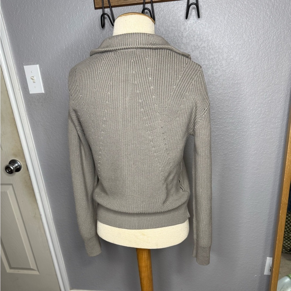 Athleta Gray‎ Zip-Up Sweater - Picture 3 of 4
